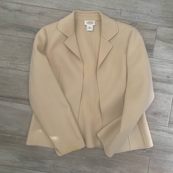 TALBOTS 100% Wool Cream Open Blazer (NWOT) - Picture 2 of 6